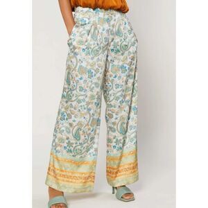 Current Air Paisley Satin Pants
